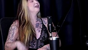 In this captivating compilation, Alice Vasconcelos shares her best moments from Papo Prive, dressed in sheer red lingerie during an outdoor interview.