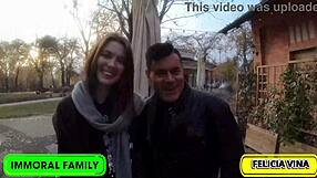 Hey there, check out Felicia Vina's Hungarian big ass bending over to devour that cock with deep blowjob action, leading to creampie in Budapest! 😈🍑