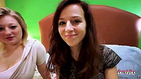 blonde cutie faiths hope and petite 18+ redhead katie walls share a hard cock