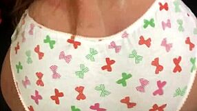 Horny stepdad waits for wife to leave then fucks the cute brunette's sex toy ass!