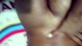 amateur curvy ebony milf shakes her big ass while riding dick in tight warm pussy