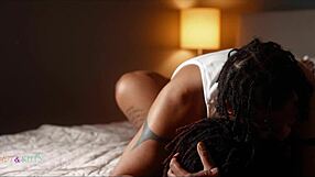 She rides that big dick deep then he slams her through the mattress for a facial cumshot