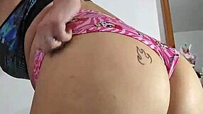 Trying on Lycra Panties and Masturbating for My Fan