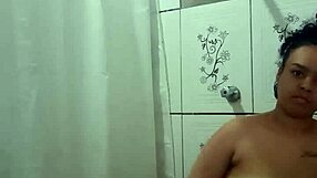 Brunette Latina Teen Takes Steamy Shower and Fingers Wet Pussy in Close-Up POV