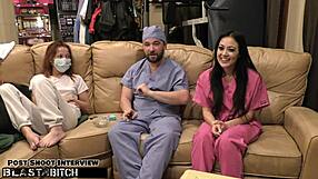 Teen nurse blaire celeste takes a backstage jizz blast in hospital fetish scene