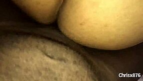 AMATEUR ebony BBW bends over for BIG BLACK COCK in close-up doggystyle ride