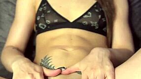 Teen girl uses gifted vibrator for solo masturbation to orgasm