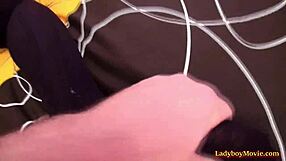 Thai ladyboy donut experiences intense anal fucking and toy play in pov style