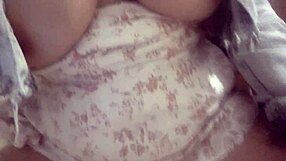 Ginger Paris boldly stuffs marshmallows into her wet pussy for intense solo masturbation and pissing fetish play.