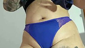 Trying on Lycra Panties and Masturbating for My Fan