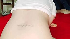 petite latina cutie thrusts huge interracial dildo deep into her tight vagina for orgasm