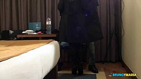 i'm overwhelmed with desire as this latina milf in lingerie gets facial cumshot from intense action