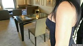 hey, that beautiful italian girl got caught stealing and ended up in anal and dp with her boss