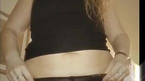 Dominant BBW mistress in heels humiliates with ass worship and ripped clothes