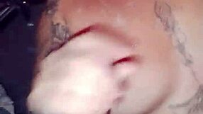 Ruiva novinha takes cumshot on face from two older guys at gloryhole in swing house