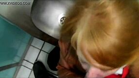 Blowjob Performed in a Public Toilet by Russian Whore