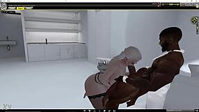 I feel so thrilled watching this white slut give that big black cock some intense sloppy deepthroat action