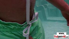 Amateur Thai Teen with Small Tits Moaning in Doggystyle on Big Cock