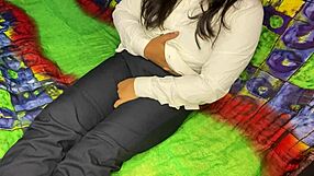 Why does this hot Indian girl start fingering her wet pussy right after getting home from work in viral MMS?