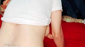 petite latina cutie thrusts huge interracial dildo deep into her tight vagina for orgasm