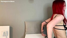 I enjoy watching this solo redhead girl reach her peak on camera