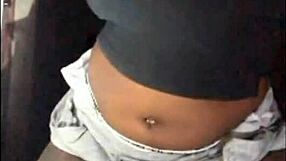 Hey, check out the next door ebony milf in shorts flashing her tits in this preview.