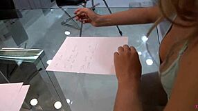 Blonde russian exchange student briana moon feels intense pleasure as big dick tutor rips clothes and fucks her wet pussy roughly in pov during lesson