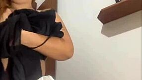 She loves flashing her body in public spots to get all the guys excited and hard, turning every exhibitionist moment into a teasing adventure