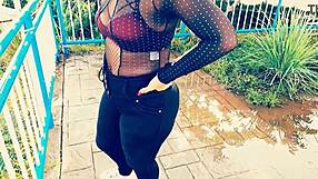 Amateur big ass blonde rides cowgirl style for cash in outdoor homemade sex video