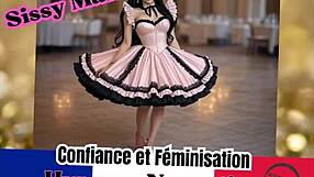 Sissy maid training in French with hypnosis for domination and feminization