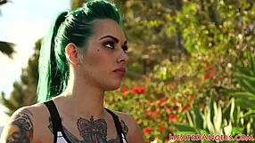 Chubby tattooed emo goth gets bizarre interracial fucking from punk angle