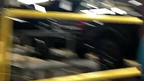 Ebony Thick Booty Struts in Tight Leggings Candidly