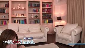 What if Arisa Kuroki's big tits get covered in cum from threesome blowjobs with two lucky guys?