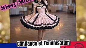 Sissy maid training in French with hypnosis for domination and feminization