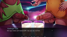 I can't believe we're having this rough futanari threesome with anal creampie at the pub