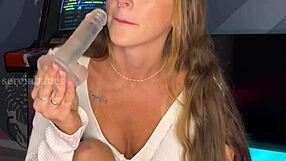 Beautiful Blonde Brazilian Latina Poses Solo in Softcore Scene