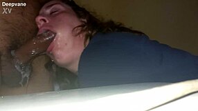 she loves dick in throat so much her blonde girlfriend deepthroats it while wearing panties and thong