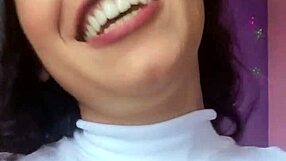 Hot Brazilian brunette with natural breasts asks you to cum for her now