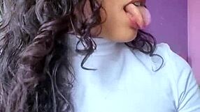 Hot Brazilian brunette with natural breasts asks you to cum for her now