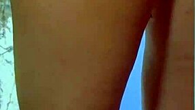 College Desi In Sexy Dress And Sneakers Teases With Glass Dildo