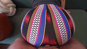 Met a curvy girl with big ass in torn leggings for fun