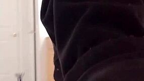 Finished Work and Got Ready to Fantasize About Girlfriend Wife with Dry Masturbation Leading to Slow Moist Cum in Garage