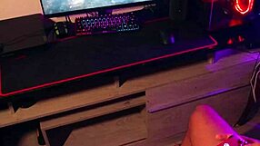 Roommate Spots Me Gaming But Craves My Cock in Her Tight Pussy