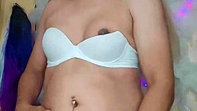 Delicious Transsexual Touching Herself