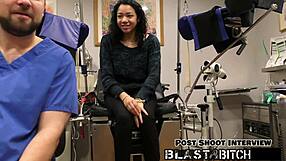 Yasmine Woods Subtly Enjoys Sucking Dick Before Intense Missionary Fucking in Backstage Scene