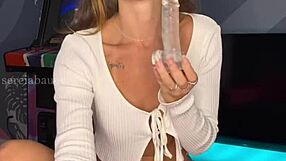 Beautiful Blonde Brazilian Latina Poses Solo in Softcore Scene