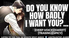 Boyfriend says i'm eating you out for dinner tonight in this audio roleplay with male moaning