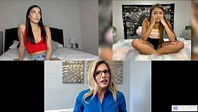 Webcam show hints at teasing hairy lesbian fingering with Emily Willis Cory Chase Gia Derza