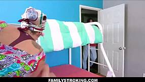 young blonde teen sneaks taboo orgasm with stepdad while avoiding stepmom trouble