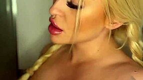 Horny College Girl With Big Tits And Tattoos Teases While Sucking Banana